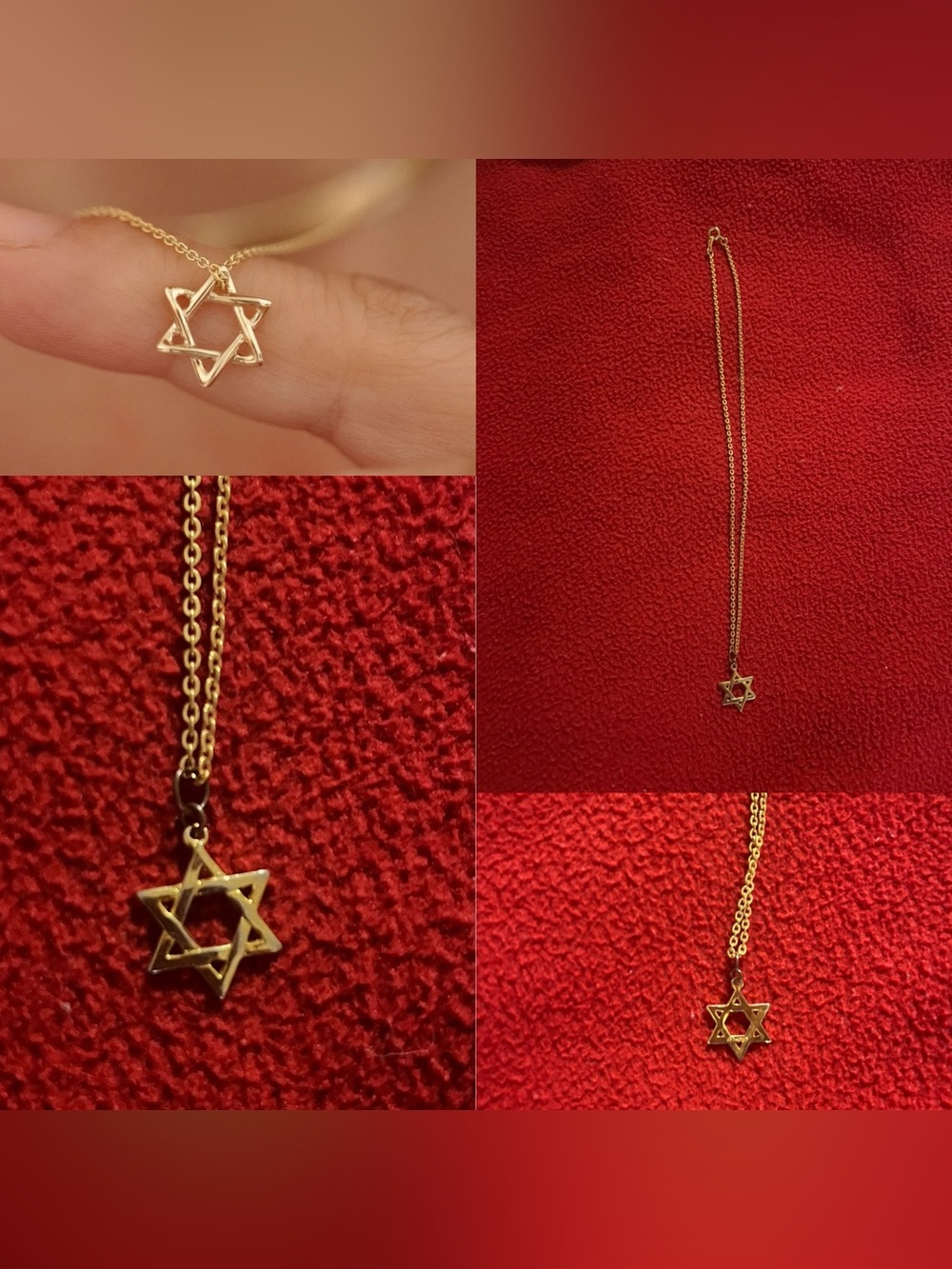 Gold Plated Star Of David Necklace